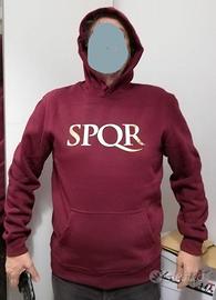felpa spqr roma con cappuccio