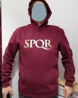 felpa spqr roma con cappuccio
