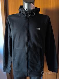 FELPA CON CAPPUCCIO E ZIP LACOSTE ORIGINALE 