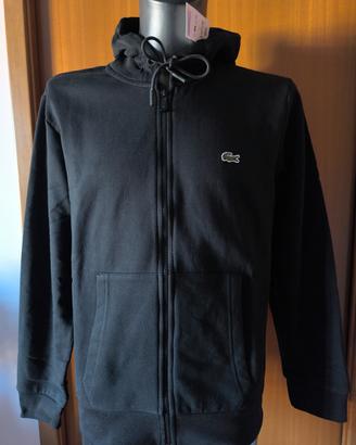 FELPA CON CAPPUCCIO E ZIP LACOSTE ORIGINALE 