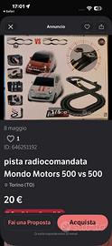 Pista radiocomandata 500vs500 - Mondo Motors