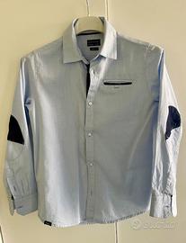 Camicia azzurra Nukutavake 8 anni manica lunga