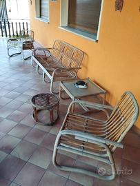 Set da giardino in vimini