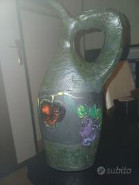 Vaso anfora arredo dipinto a mano
