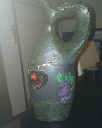 Vaso anfora arredo dipinto a mano
