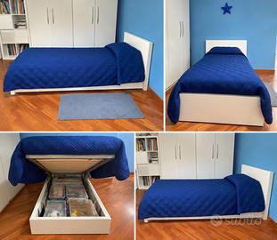 LETTO SINGOLO IKEA 90×200 CON CONTENITORE
