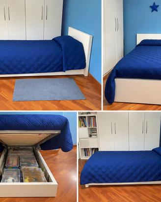 LETTO SINGOLO IKEA 90×200 CON CONTENITORE