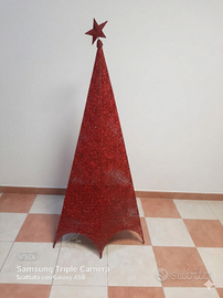 Albero di Natale Design Rosso Glitter