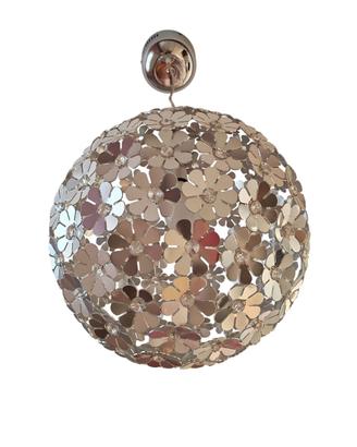 Lampadario pendente a palla con fiori 