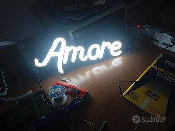 scritta a led neon