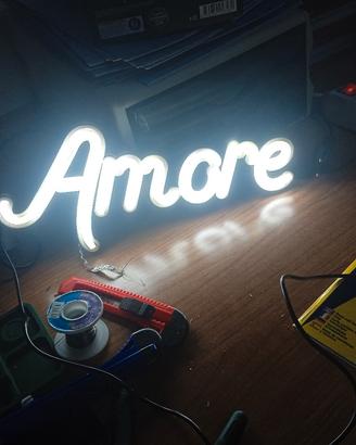 scritta a led neon