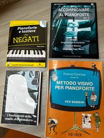 Lotto 4 libri/metodi per pianoforte e tastiere