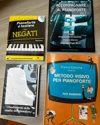 Lotto 4 libri/metodi per pianoforte e tastiere