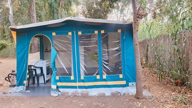 Veranda per Roulotte 3.8m con paleria originale