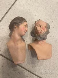 Teste madonna e san Giuseppe