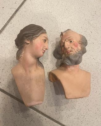 Teste madonna e san Giuseppe