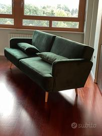 Divano letto Maison du Monde ELVIS verde clic-clac
