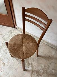 6 sedie in paglia per cucina