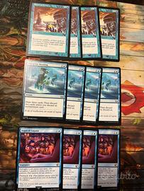 Lotto 12x carte Magic Mtg blu (3-4x)