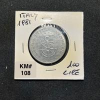 Collectible Coin 100 Lire 1981 KM# 108 🇮🇹