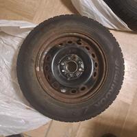 4 gomme e cerchi invernali fiat 155/80 r13