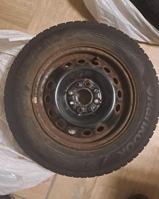 4 gomme e cerchi invernali fiat 155/80 r13