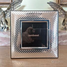 Cornice Portafoto in Argento quadrata foto cm 9x9