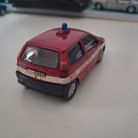 modellino fiat punto burago 1/43 vigili del fuoco