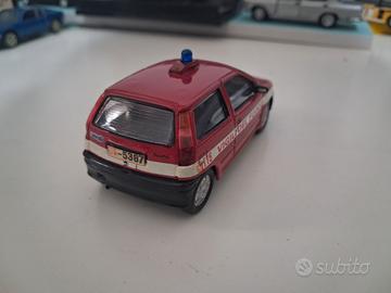 modellino fiat punto burago 1/43 vigili del fuoco
