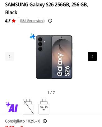 Samsung s26  sigillato  no trattabile 
