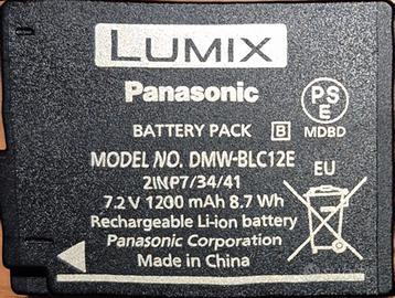 Batteria Panasonic Lumix DMW-BLC12E 