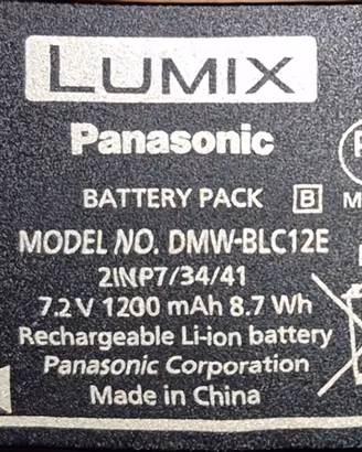 Batteria Panasonic Lumix DMW-BLC12E 
