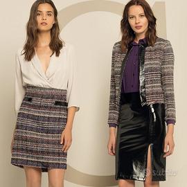 Completo donna Cannella  tessuto bouclé multicolor