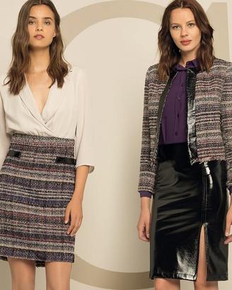 Completo donna Cannella  tessuto bouclé multicolor