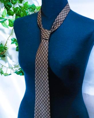 ANNI '80 - Cravatta uomo Christyan marrone Vintage