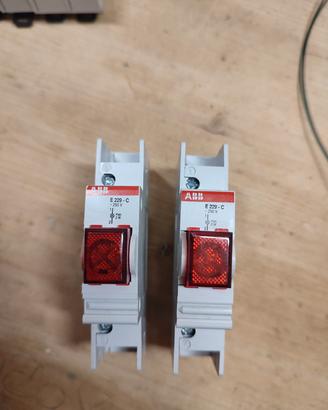 Coppia Lampade Spia ABB E 229-C - Rosse 