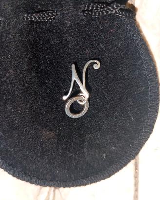 Charm Giovanni Raspini lettera N argento