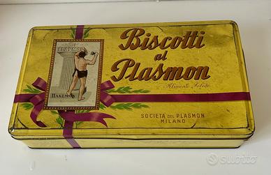 Scatola latta vintage Biscotti Plasmon originale g