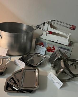 Accessori da cucina in inox pentola alluminio