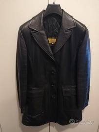 Giacca di pelle nera da donna made in Italy
