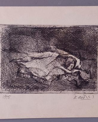 De Andreis - Nudo  Puntasecca Originale 1955