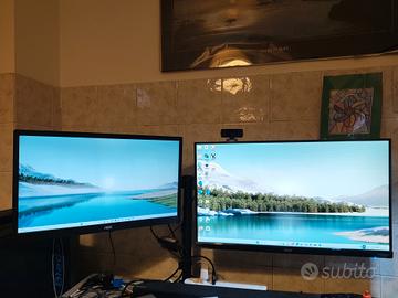 doppio Monitor  24 e 20 postazione gaminge o avoro