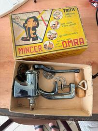 Tritacarne manuale anni 50 con scatola collezione