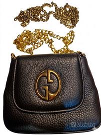 Mini Borsa a Tracolla Gucci in Pelle Nera