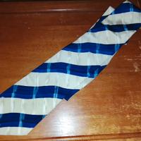 Cravatta Boss, blu e beige