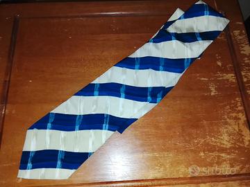 Cravatta Boss, blu e beige