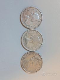 Monete argento Canada 