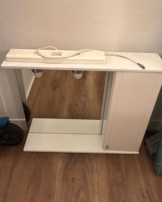 Specchio bagno con mobiletto laterale