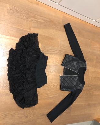 Due gonne, giacca, maglietta elegante bimba