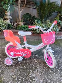 bicicletta con rotelle da bambina 